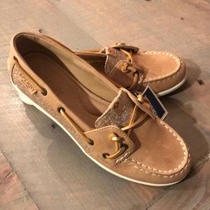 Gold glitter Sperry Top-Sider - size 6.5